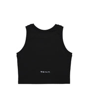 Adapt Sleeveless Crop Shirt - Black