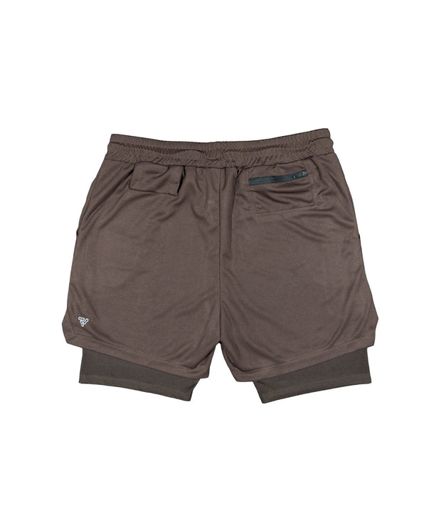 Horizon Dual Shorts - Brown