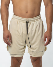 Horizon Dual Shorts - Stone Cream
